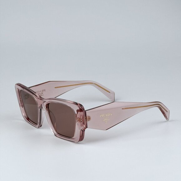 Prada PR08YS 19Q10D Transparent Peach Light Brown Cat Eye Unisex - Picture 9 of 12